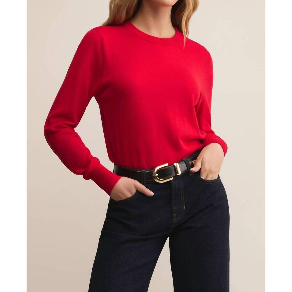 NEW Z SUPPLY women's the perfect layer sweater in red